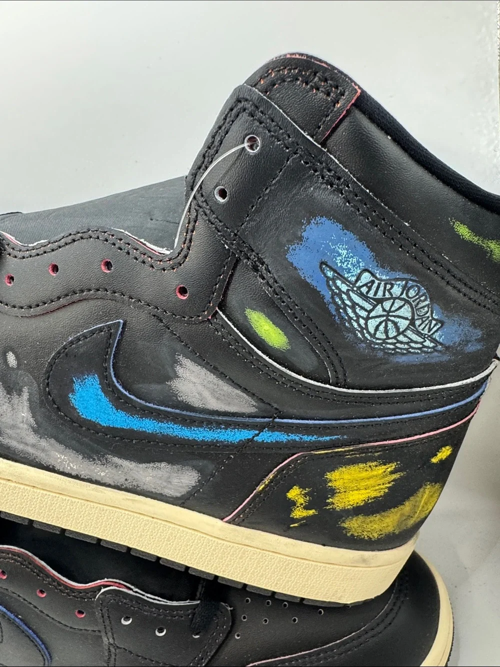 Nike Black and White Sneaker Interior with Size Tag